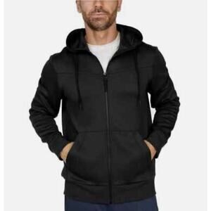Spyder Men's Full Zip Stretch Hoodie Jacket, Black, Size Medium